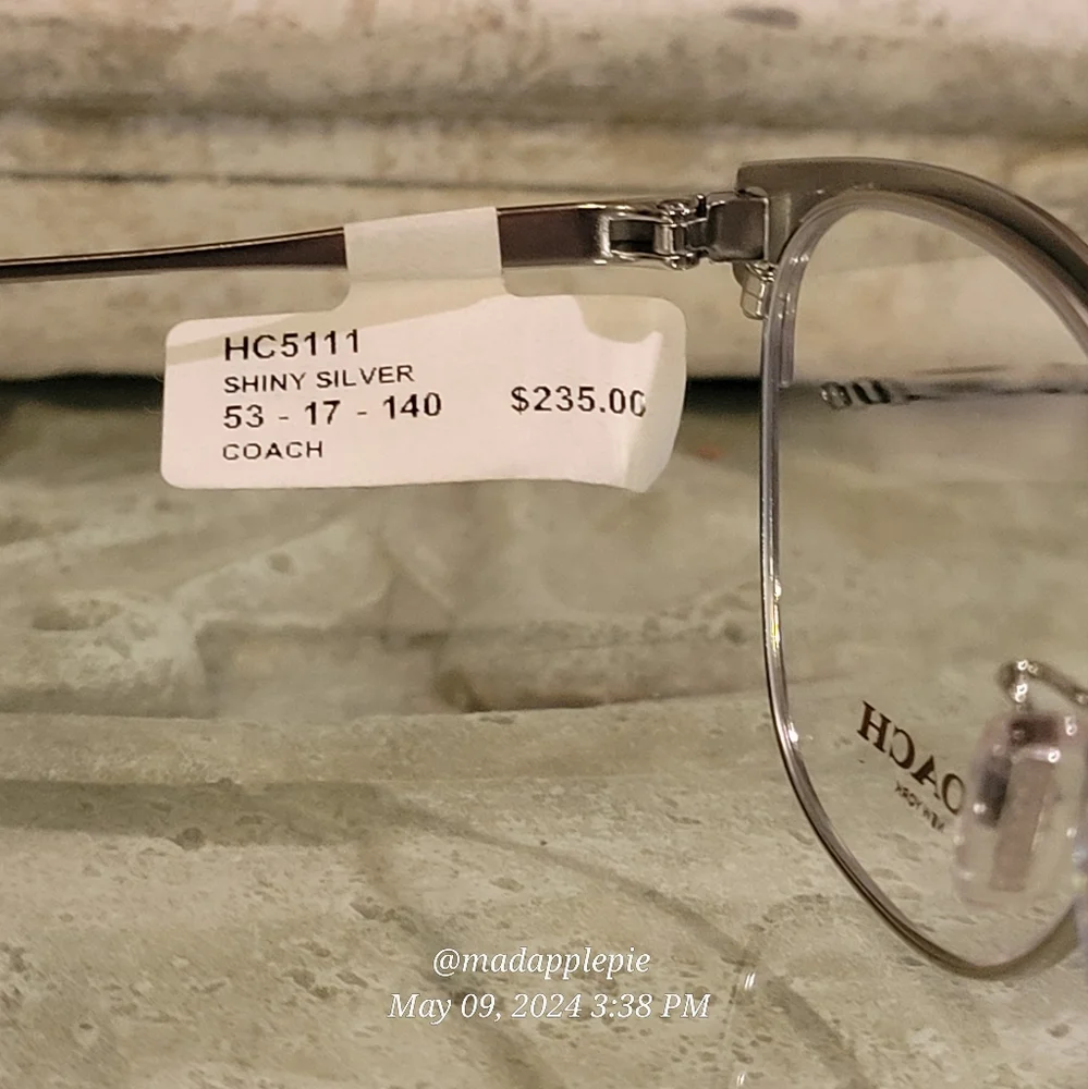 Coach HC5111 Perscription Eyeglass Frames Only Metal Cat Eye Designer #87